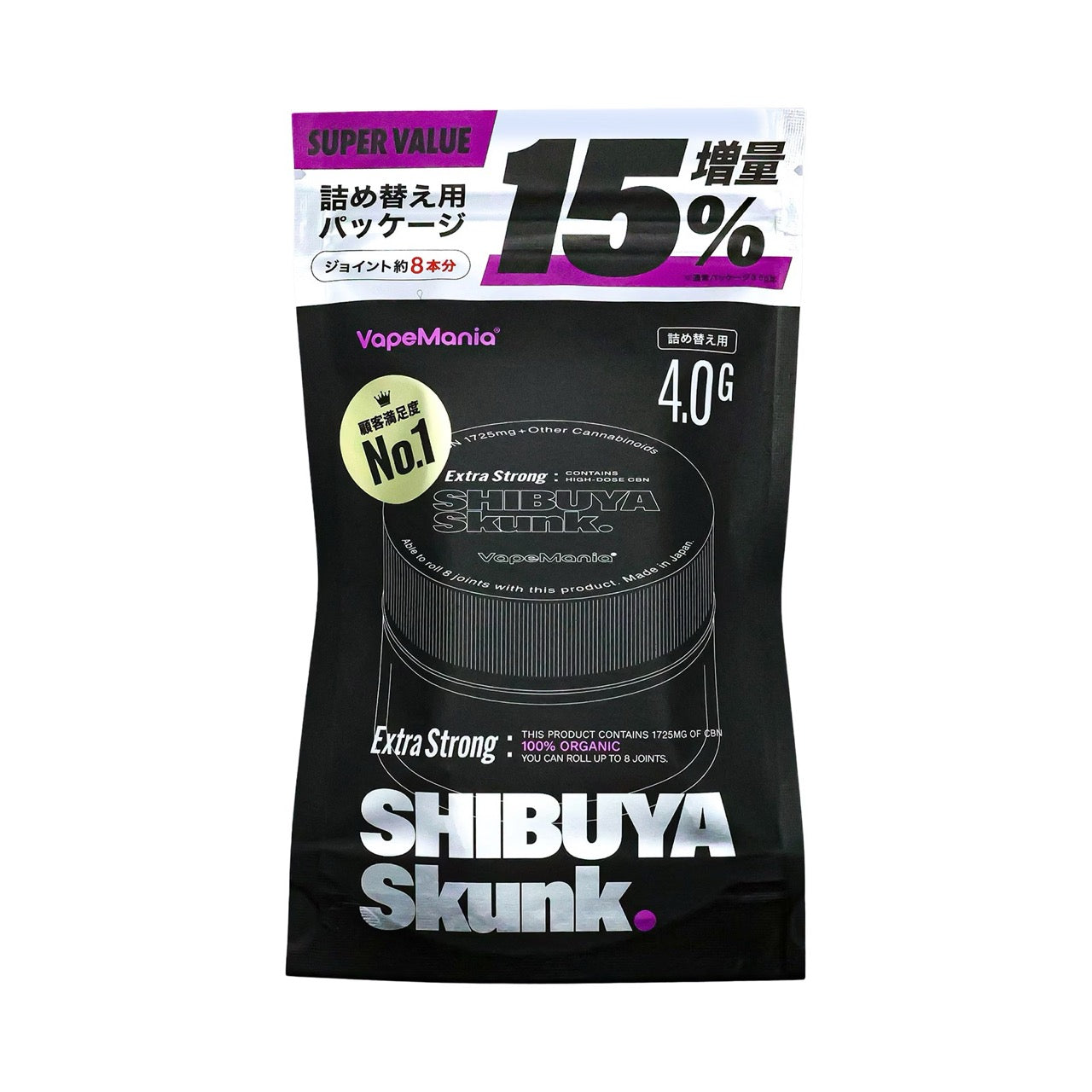 【VapeMania】CBN Extra Strong ハーブ 詰め替え用 4g(OG KUSH/SHIBUYA Skunk)