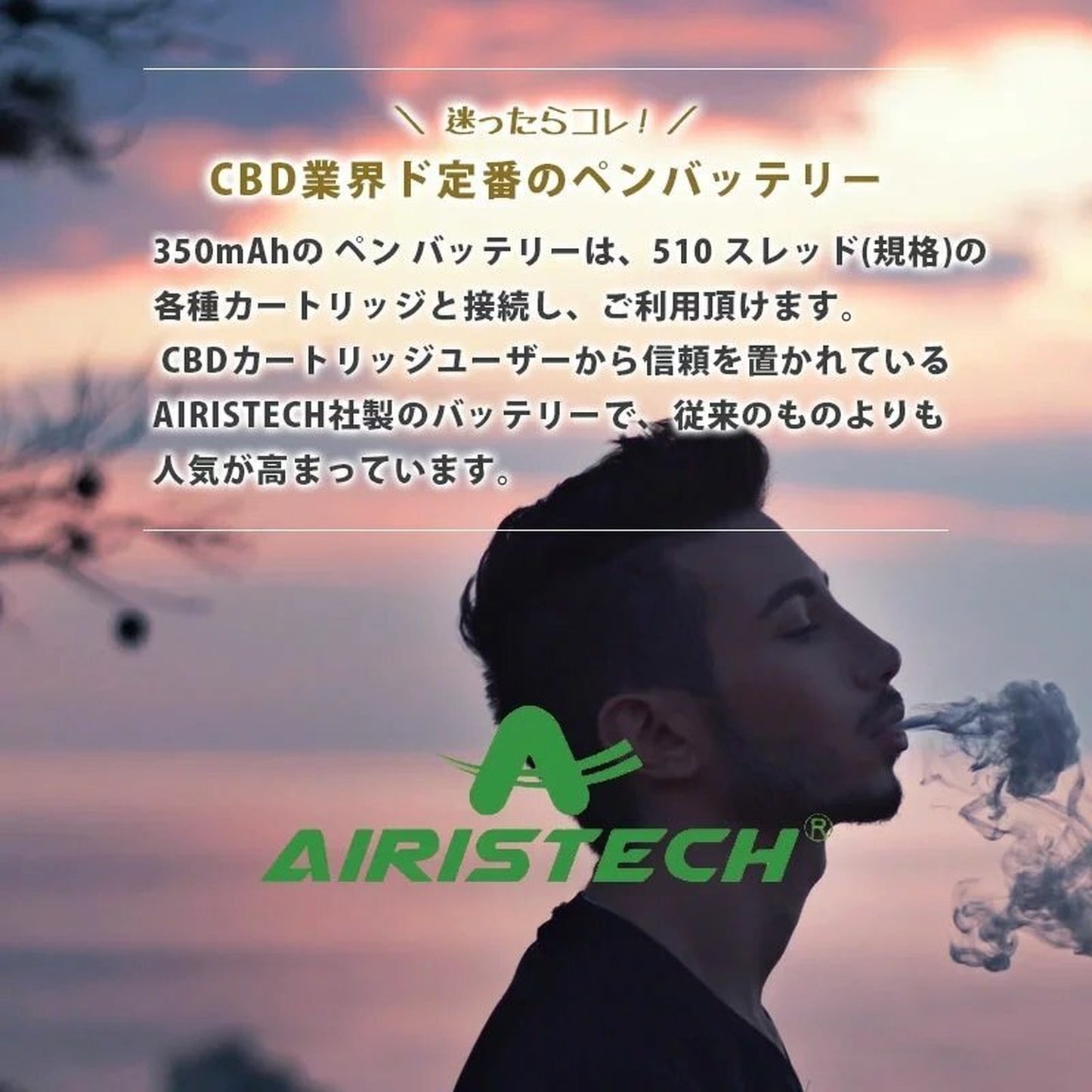 【airis】CBD ペンバッテリー VERTEX AIRISTECH 510