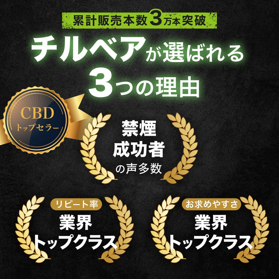 【ChillBear】 +CBD 25%【300mg】使い捨てベイプ【選べる10フレーバー】