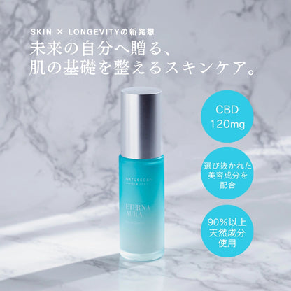 CBD120mg・90%以上天然成分使用のEterna Auraフェイスセラム