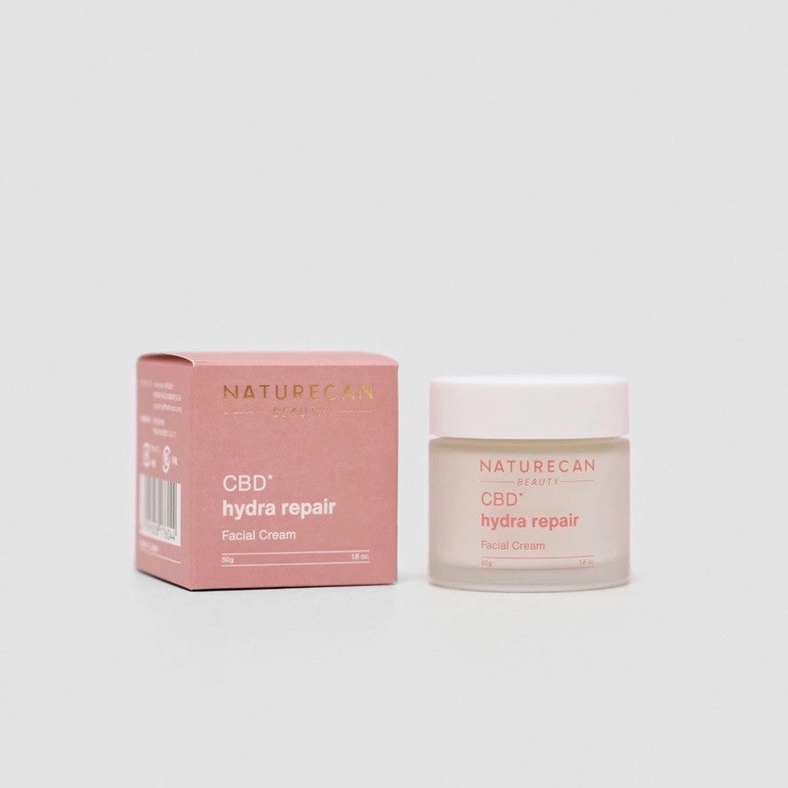 Naturecan CBDハイドラリペアクリーム 50g 外箱と容器